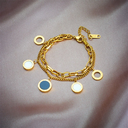 Bracelet Femme Croix & Cœur – Plaqué Or