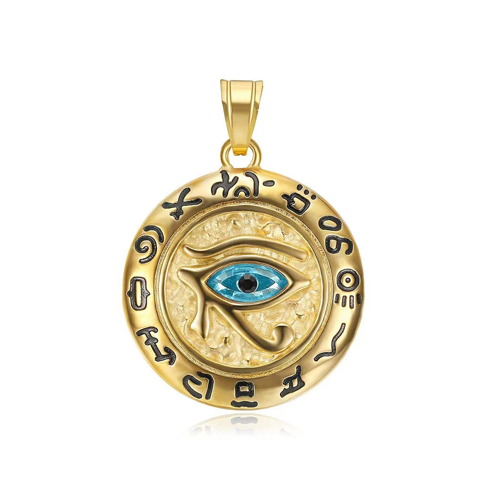 Collier Œil d’Horus Vintage – Acier Inoxydable