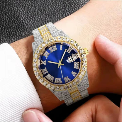 Montre à quartz Mantianosphdiamond avec ceinture en acier pour homme, montre de sport rétro, montre d'affaires pour garçon, mode de luxe, haute qualité, haut de gamme