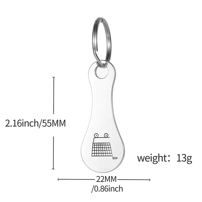 3/6PCS Jeton caddie porte-clés métal – lot pratique anti-oubli