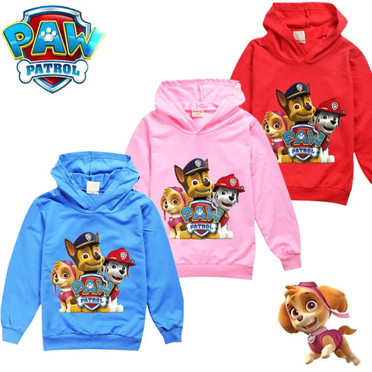 Sweat à capuche à manches longues PAW Patrol pour enfants, vêtements pour enfants