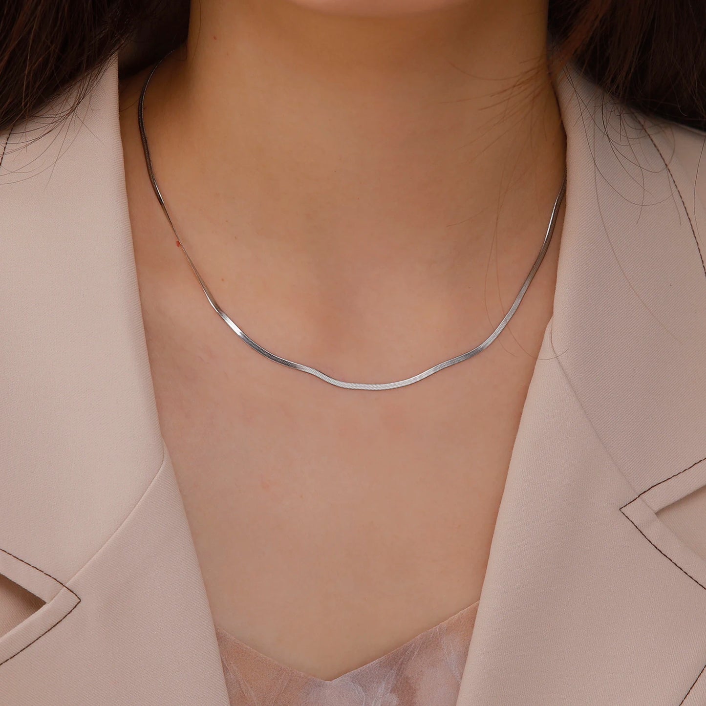 Collier Chaîne Serpent Acier Inoxydable – Plaqué Or Unisexe