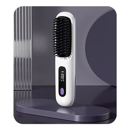 Brosse Lissante Chauffante USB – Lisseur Cheveux Portable