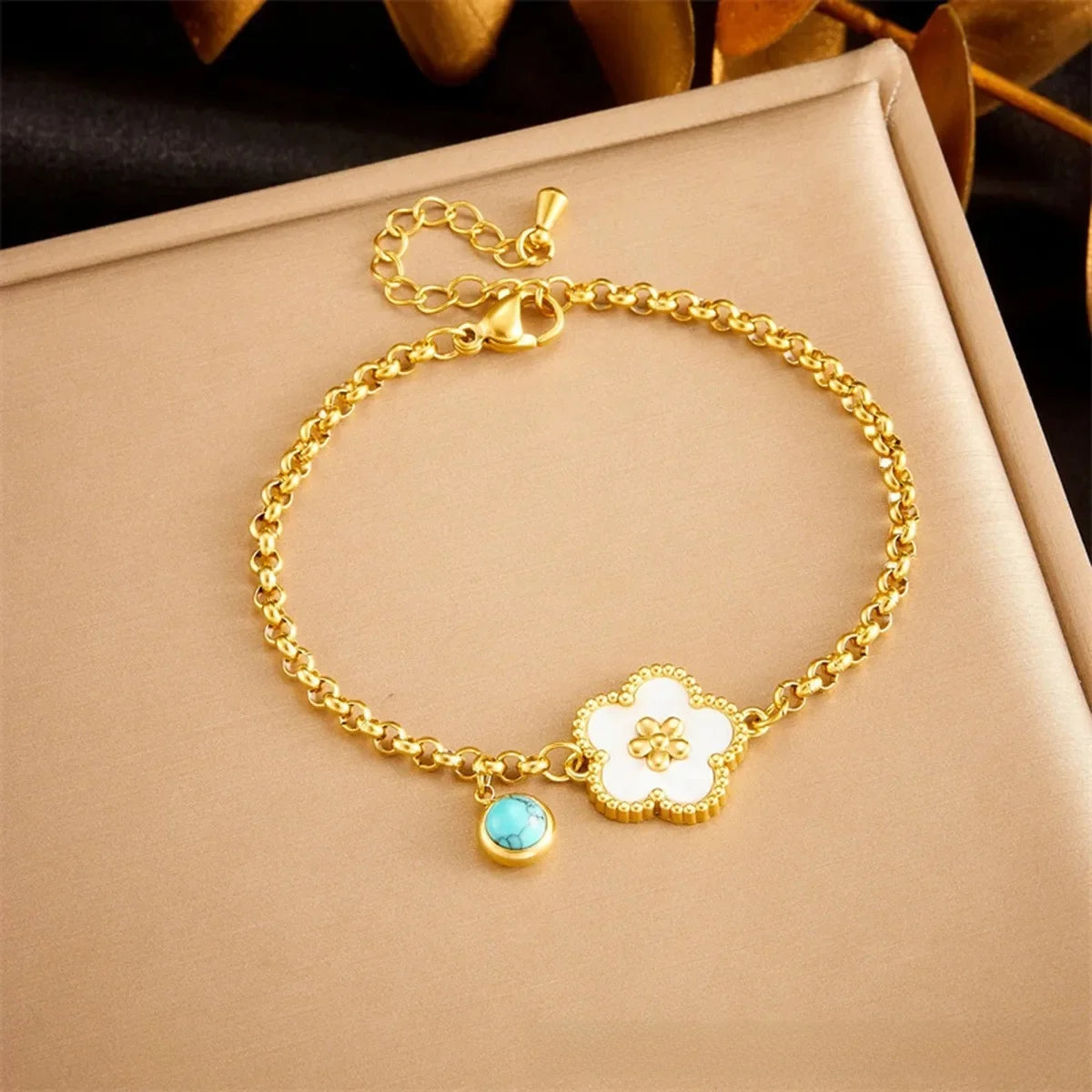 Bracelets chic avec pendentif– Acier Titane