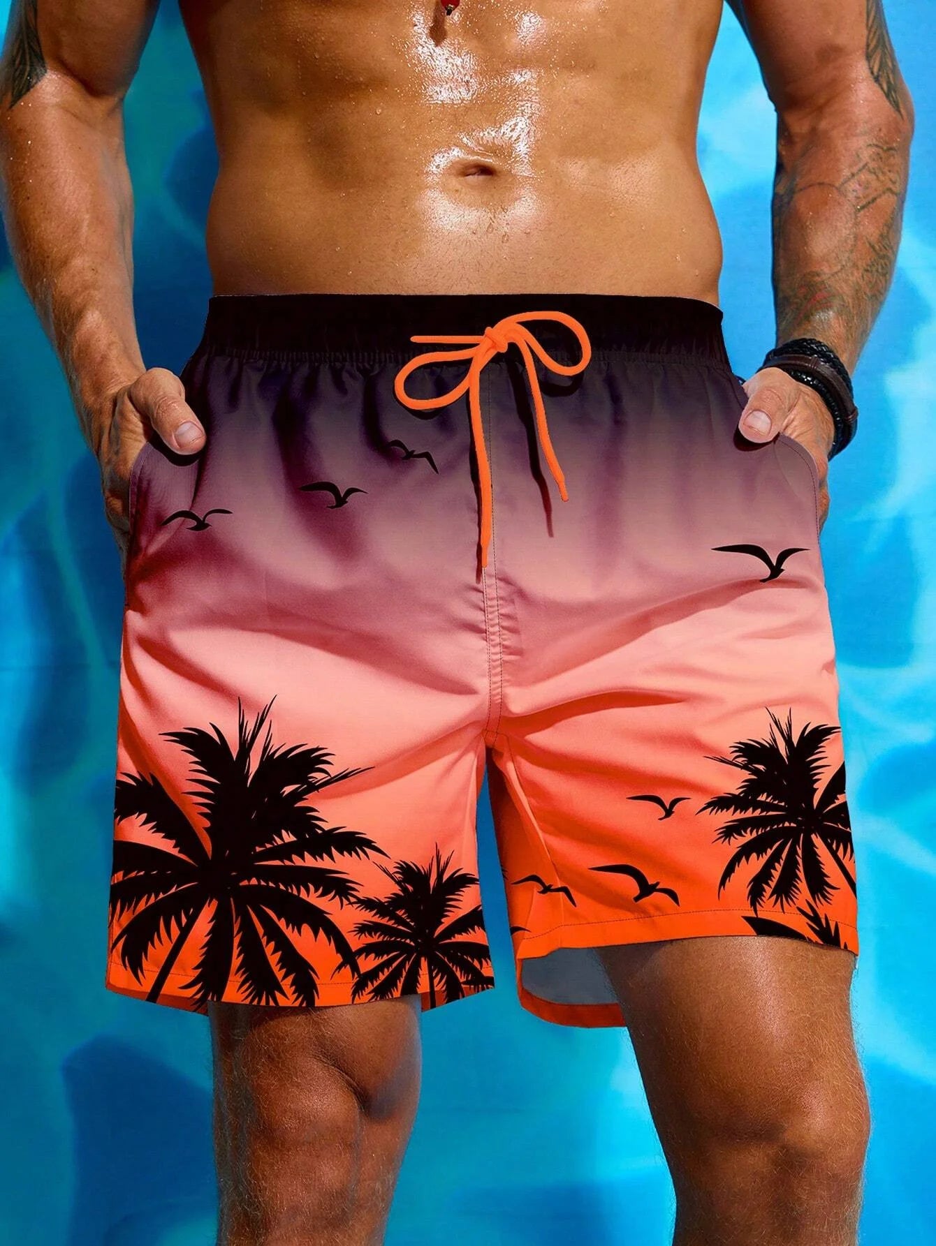 Short de Bain Homme Palmier – Léger, Respirant & Style Vacances