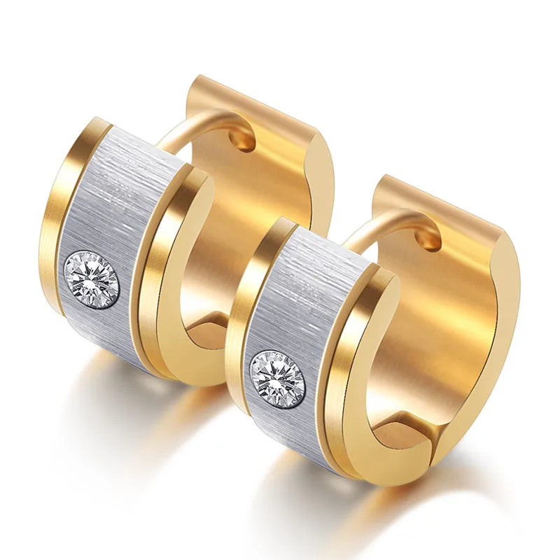 Boucles d’Oreilles Créoles Dorées Femme – Acier Inoxydable
