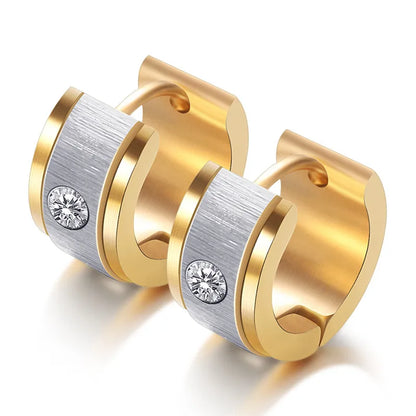 Boucles d’Oreilles Créoles Dorées Femme – Acier Inoxydable