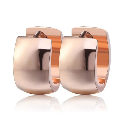 Boucles d’Oreilles Créoles Dorées Femme – Acier Inoxydable