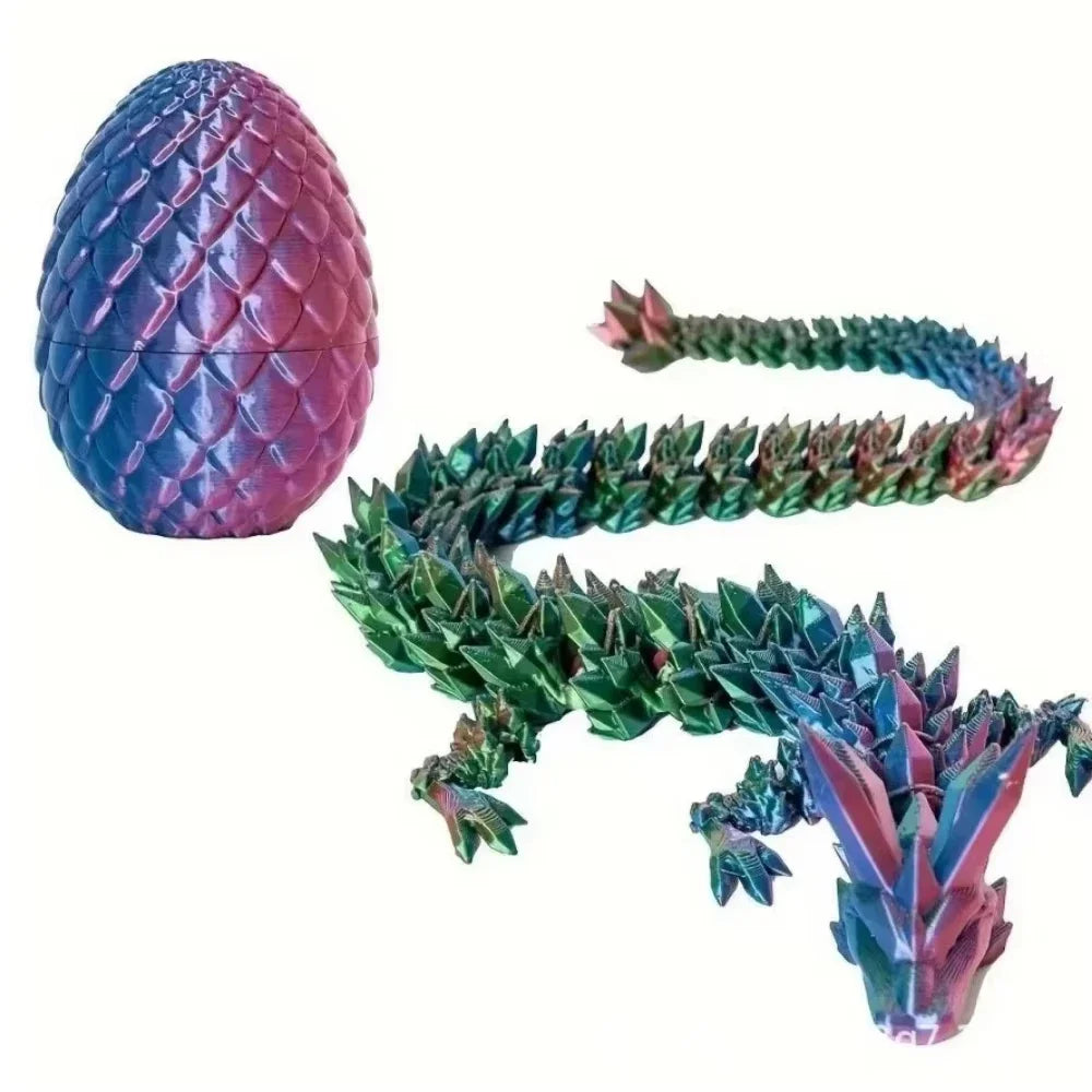 Œuf Dragon Caméléon 3D 🐉 – Jouet déco anti-stress