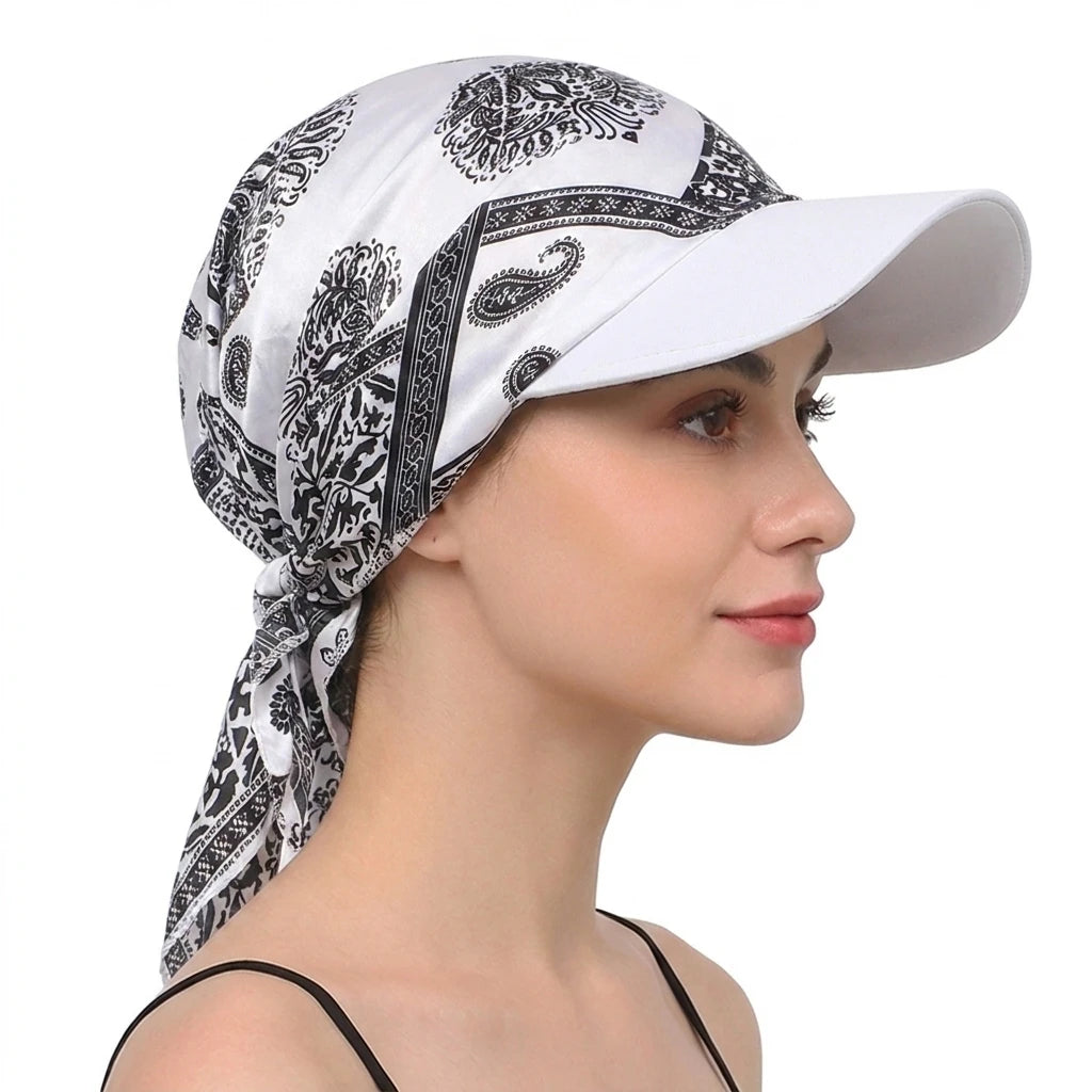 Casquette Foulard Femme Imprimée – Satinée, Légère & Respirante