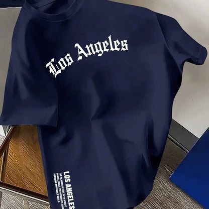 T-shirt Homme Los Angeles en Coton – Coupe Ample Casual & Confortable