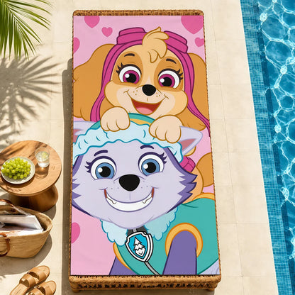 Serviette Enfant Motif Chien Dessin Paw Patrol – Plage, Bain & Piscine