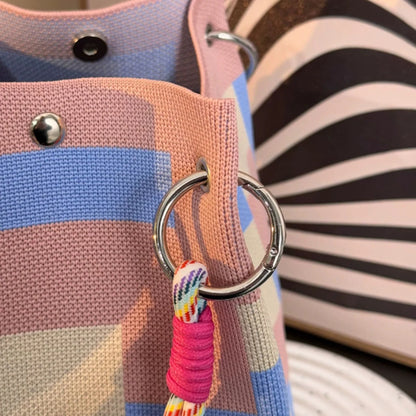 Sac Seau Crochet Multicolore – Style Rétro Bohème