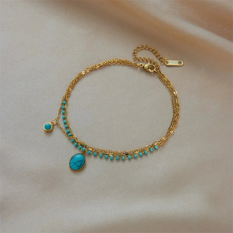 Bracelets chic avec pendentif– Acier Titane