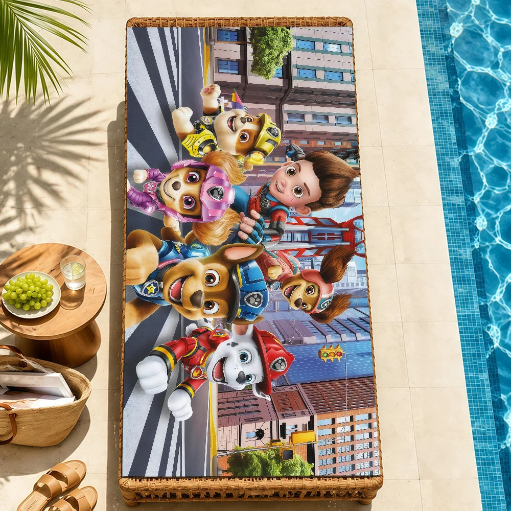 Serviette Enfant Motif Chien Dessin Paw Patrol – Plage, Bain & Piscine