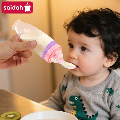 Cuillère Silicone Bébé 120ml – Alimentation Facile & Sécurisée
