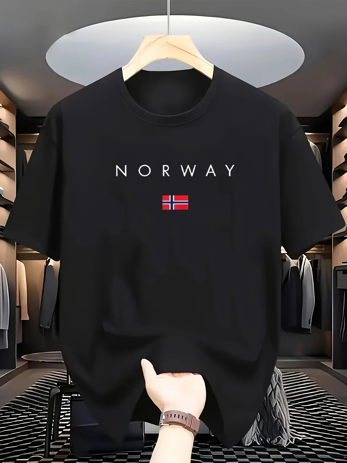 T-shirt Homme Motif Norway – Casual, Léger & Confortable pour l’Été
