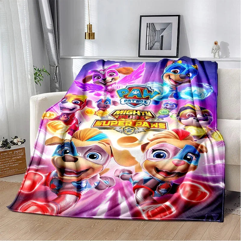 Couverture Plaid Douce Motif Chiens Dessin Paw Patrol– Canapé, Lit & Salon
