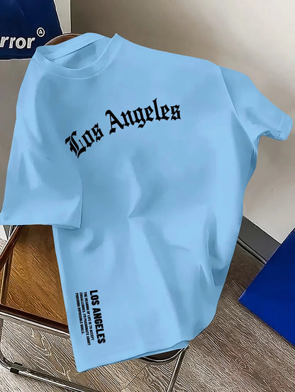 T-shirt Homme Los Angeles en Coton – Coupe Ample Casual & Confortable