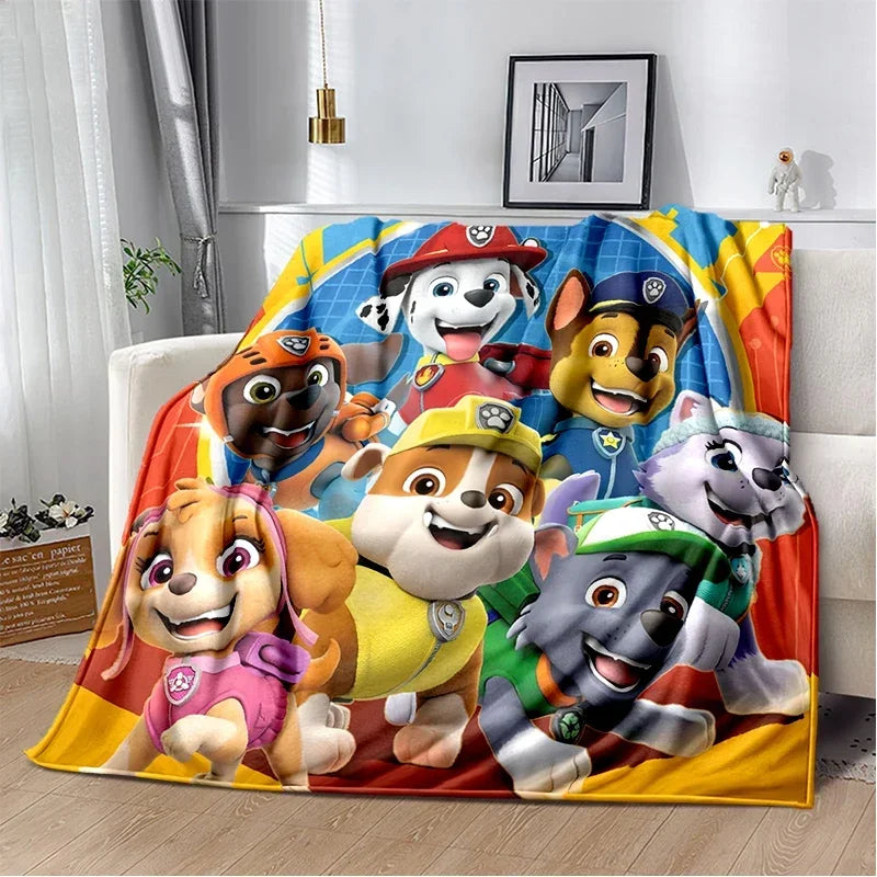 Couverture Plaid Douce Motif Chiens Dessin Paw Patrol– Canapé, Lit & Salon