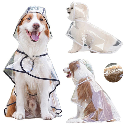 👉 Imperméable transparent pour chien – Poncho de pluie toutes tailles