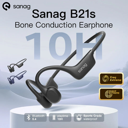 Écouteurs Sport Bluetooth 5.4 Open-Ear – Type Conduction Osseuse, IPX5 &amp; Running