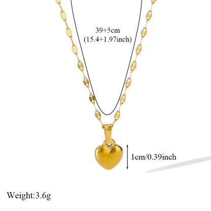 Set Bijoux Cœur Femme – Collier, Bracelet & Boucles Plaqué Or 18K