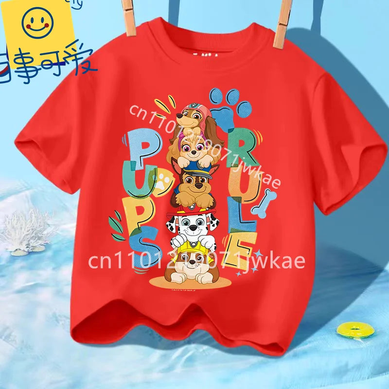 T-shirt Enfant Paw Patrol / Pat’ Patrouille – Manches Courtes Coton Été