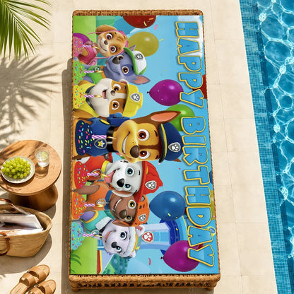 Serviette Enfant Motif Chien Dessin Paw Patrol – Plage, Bain & Piscine