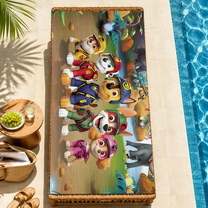 Serviette Enfant Motif Chien Dessin Paw Patrol – Plage, Bain & Piscine