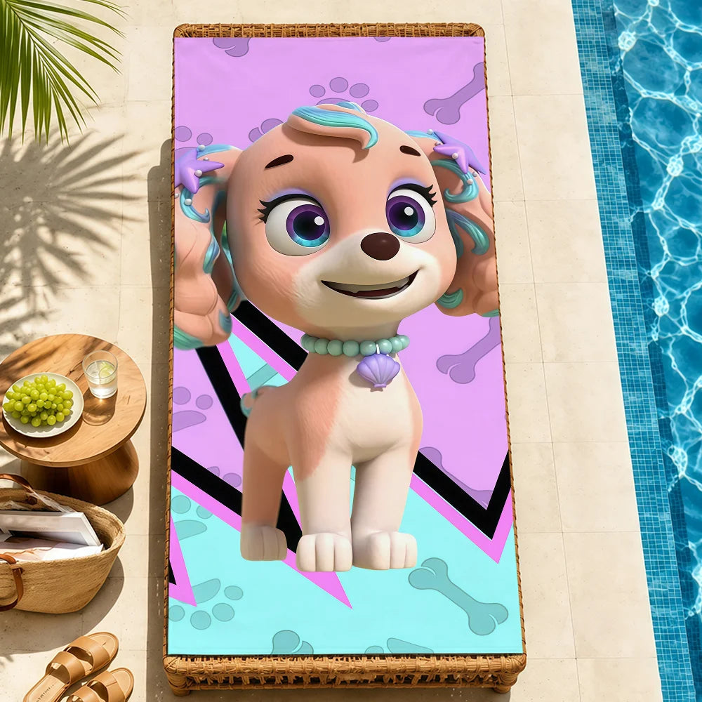 Serviette Enfant Motif Chien Dessin Paw Patrol – Plage, Bain & Piscine