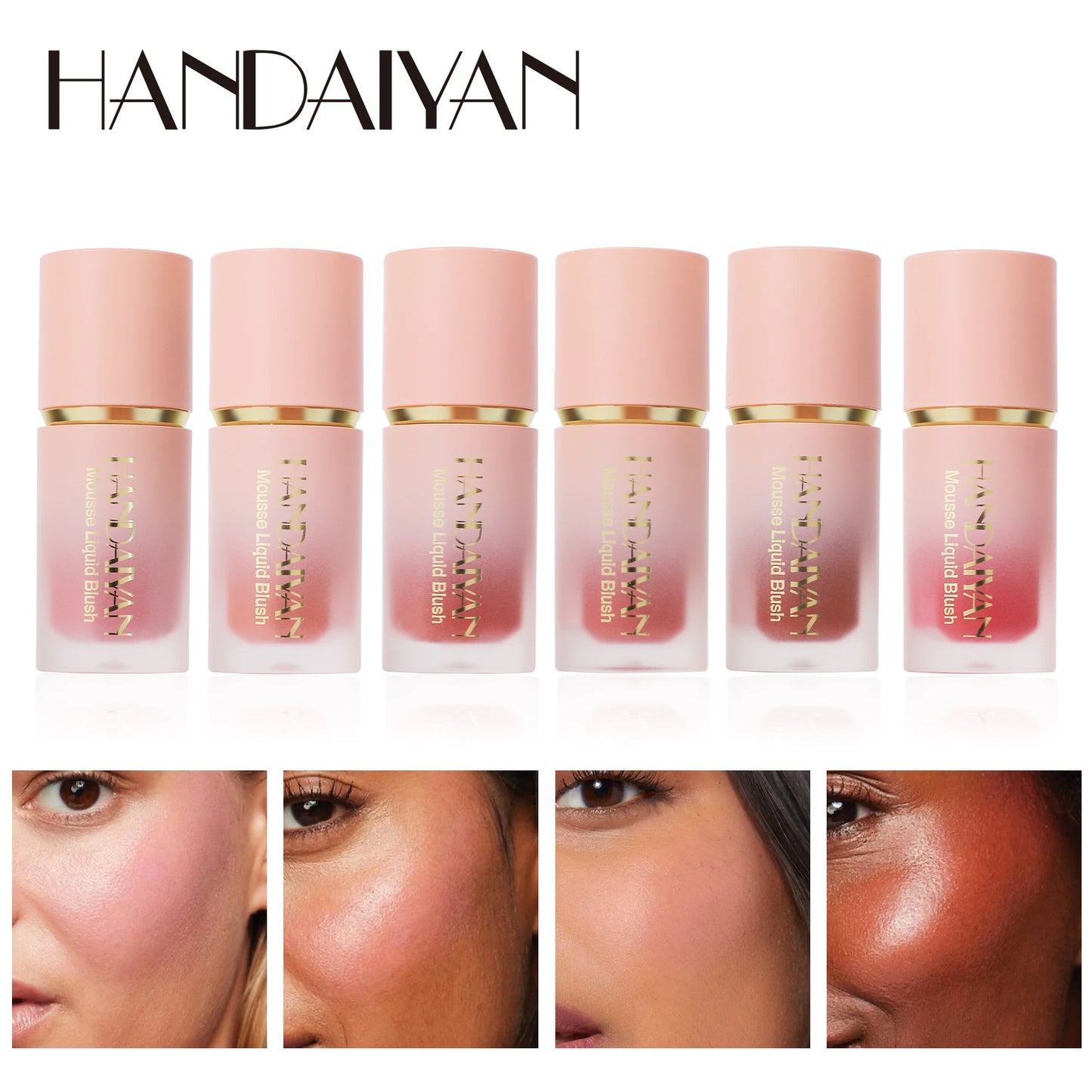 Blush Liquide Mat Waterproof – 6 Couleurs Longue Tenue