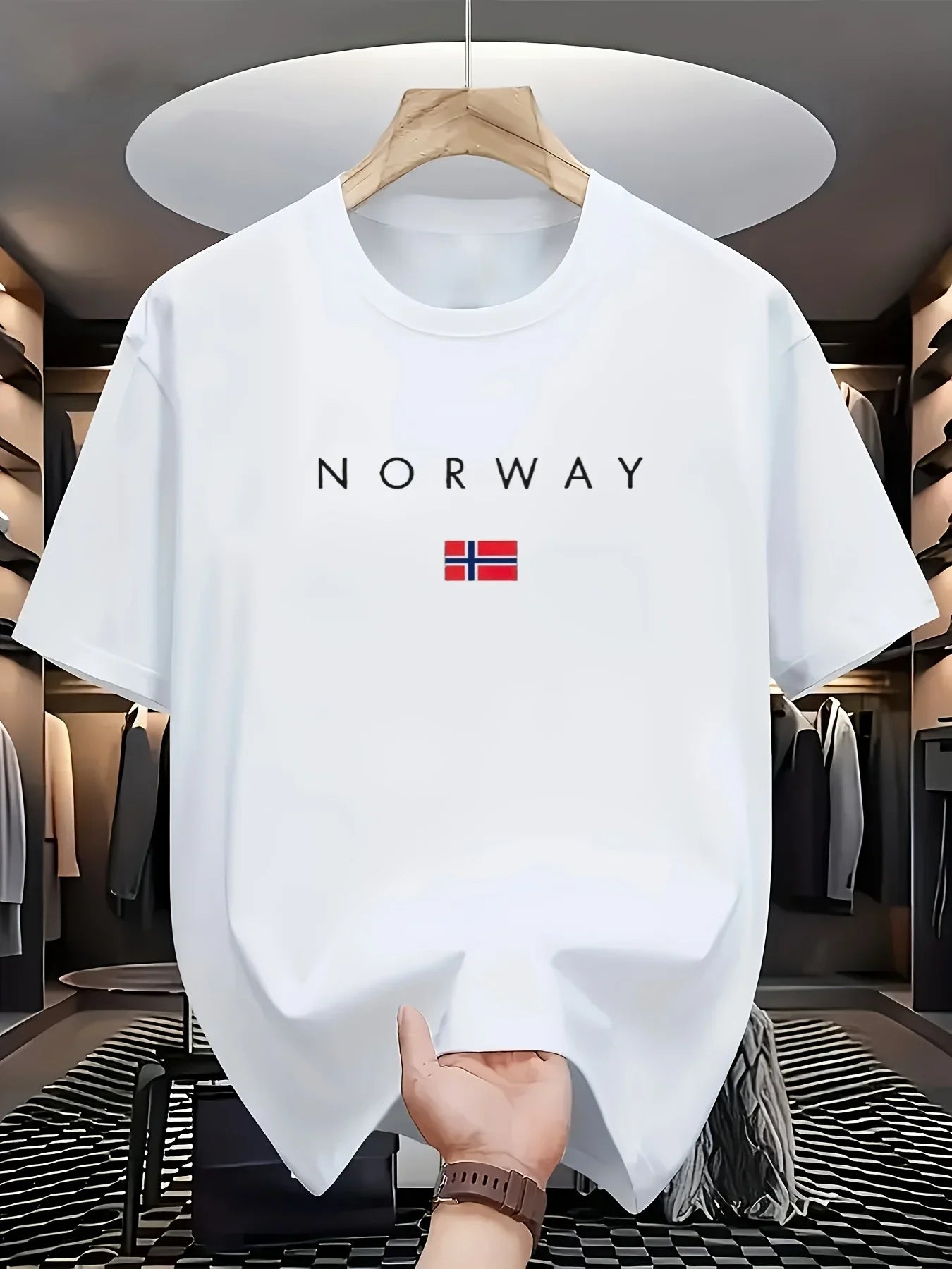 T-shirt Homme Motif Norway – Casual, Léger & Confortable pour l’Été