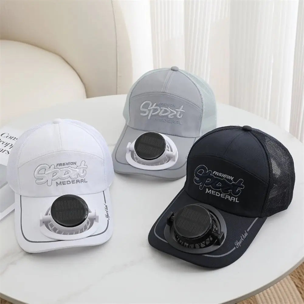Casquette Ventilateur Solaire & USB Rechargeable – Été & Extérieur