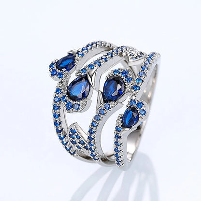 Bague Zircon Bleu – L’éclat qui attire tous les regards 💙✨
