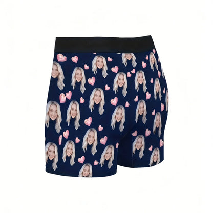 Boxer Homme Personnalisé Photo – Cadeau Drôle Saint-Valentin & Anniversaire