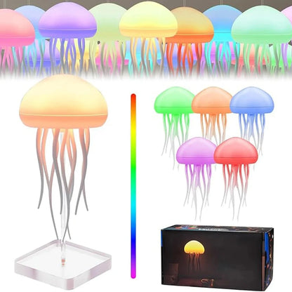 Lampe Méduse LED 🪼 – veilleuse rotative à commande vocale