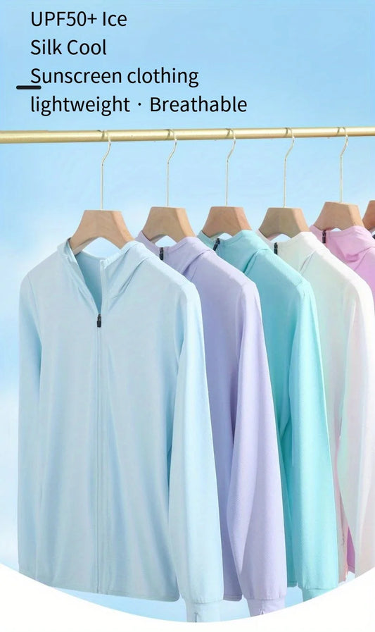 Veste UV Femme Ice Silk UPF 50+ – Légère, Zippée & Respirante