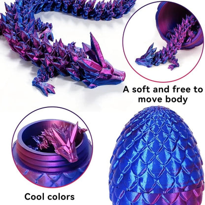Œuf Dragon Caméléon 3D 🐉 – Jouet déco anti-stress