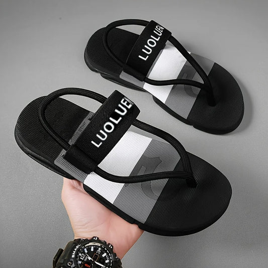 Tongs Homme Color Block – Légères, Antidérapantes, Été & Plage