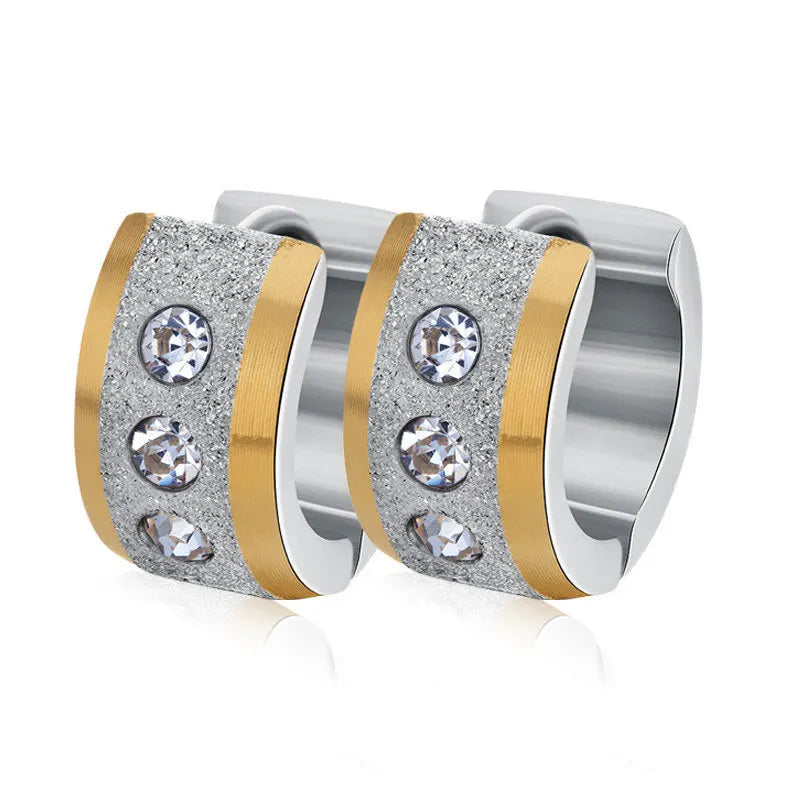 Boucles d’Oreilles Créoles Dorées Femme – Acier Inoxydable
