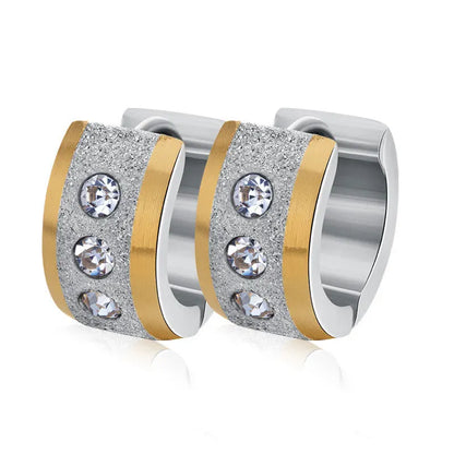 Boucles d’Oreilles Créoles Dorées Femme – Acier Inoxydable