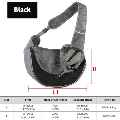 Sac de Transport pour Chien et Chat – Bandoulière Respirante