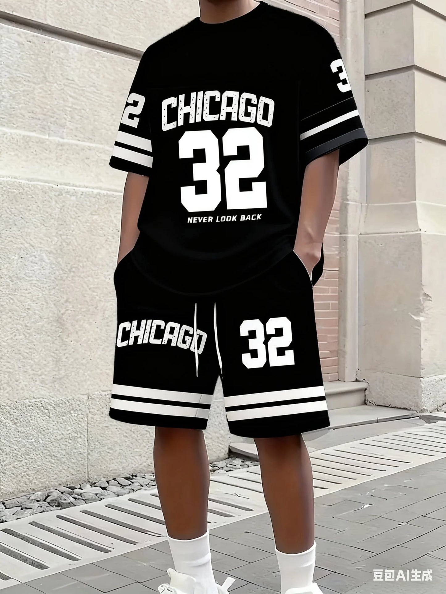 Ensemble T-shirt & Short Chicago No.32 – Tenue Casual Été