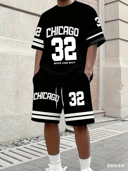 Ensemble T-shirt & Short Chicago No.32 – Tenue Casual Été