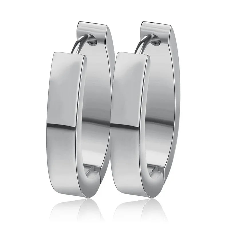 Boucles d’Oreilles Créoles Dorées Femme – Acier Inoxydable