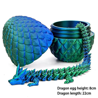 Œuf Dragon Caméléon 3D 🐉 – Jouet déco anti-stress