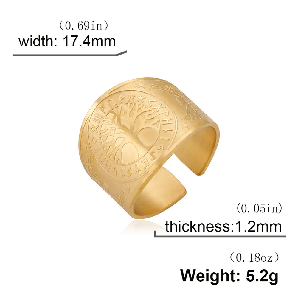 Bague Pentagramme Wicca – Amulette Géométrie Sacrée