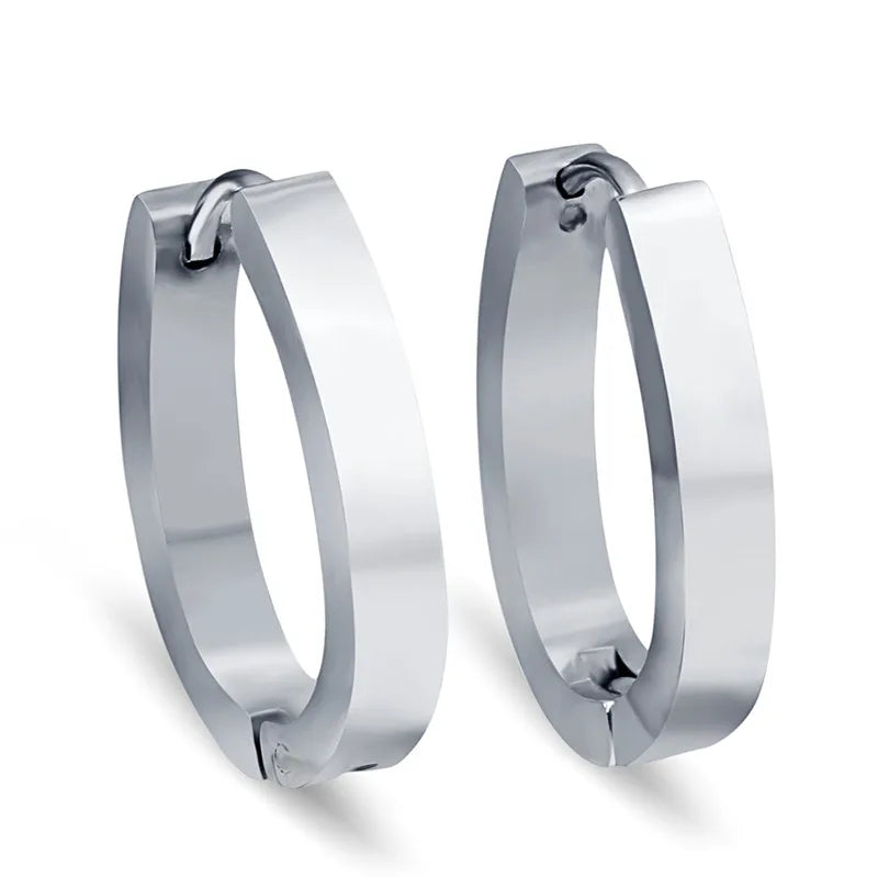 Boucles d’Oreilles Créoles Dorées Femme – Acier Inoxydable