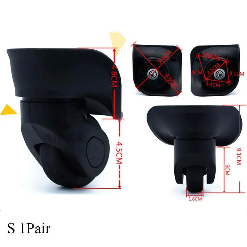Roues de Valise de Rechange – Paire en Caoutchouc pour Trolley
